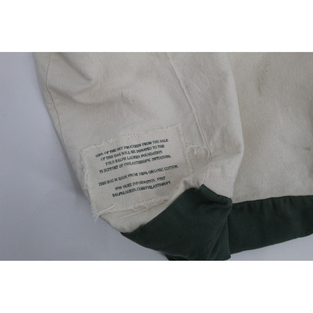 Polo Ralph Lauren Organic Cotton Big Pony Philanthropy Tote Bag 100%cotton - Picture 3 of 8